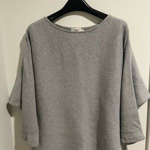 The Reset Ribbed Pullover Pewter/ L/XL, gently used